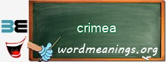 WordMeaning blackboard for crimea